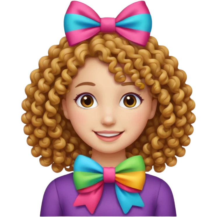 ios 18 emoji pretty poor girl with curly hair  emoji