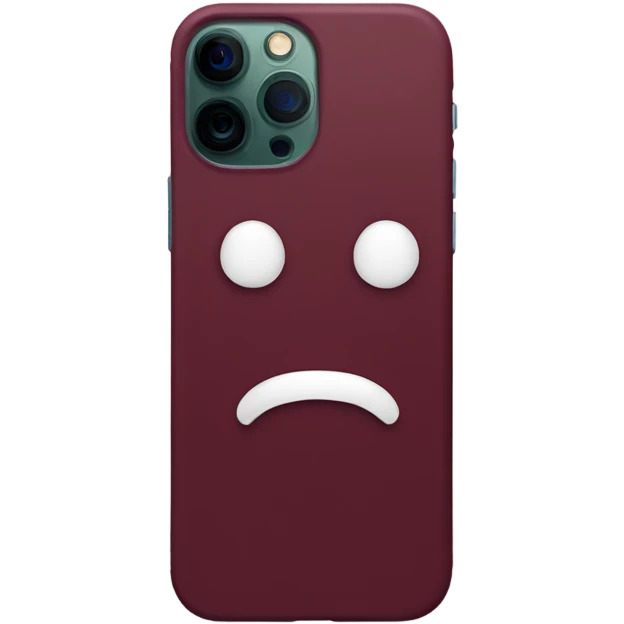 iphone 14 pro with burgundy case emoji
