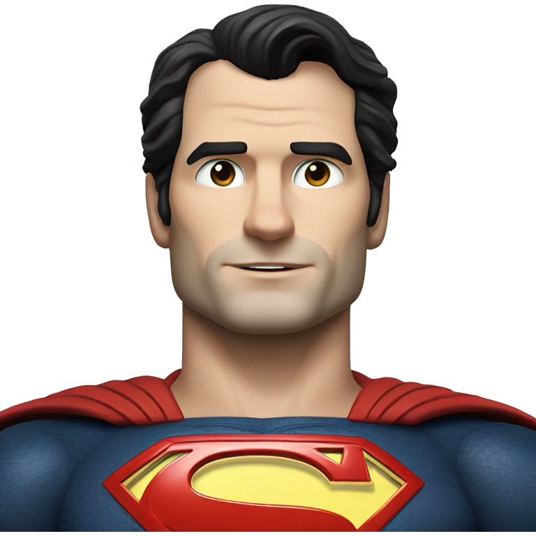 Henry cavill with classic superman suit emoji