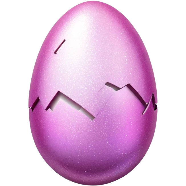 Pink glittery egg cracked  emoji