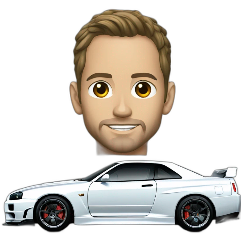 Paul Walker nissan gtr r34 emoji