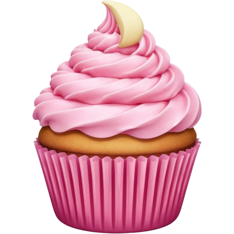 Cupcake with pink icing emoji