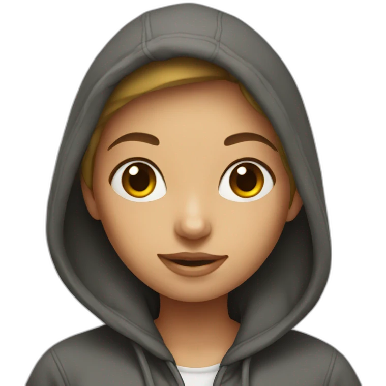 Girl in hoddie emoji