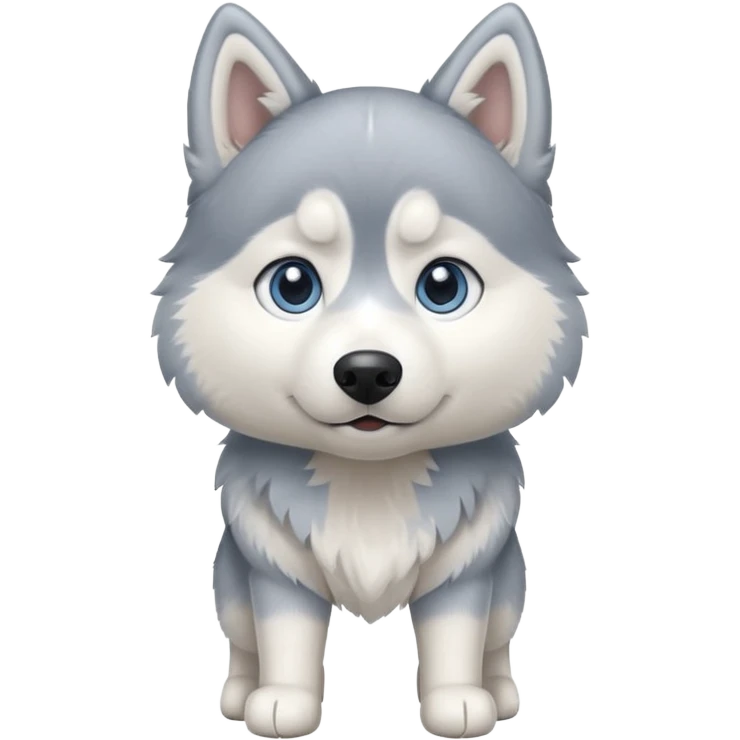 A Husky with lightblue eyes emoji