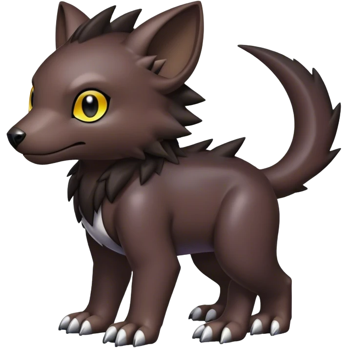 Cute cool colorful dark Digimon-animal-hybrid full body emoji