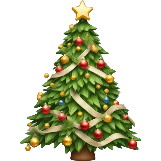 Nordic classic Christmas tree emoji