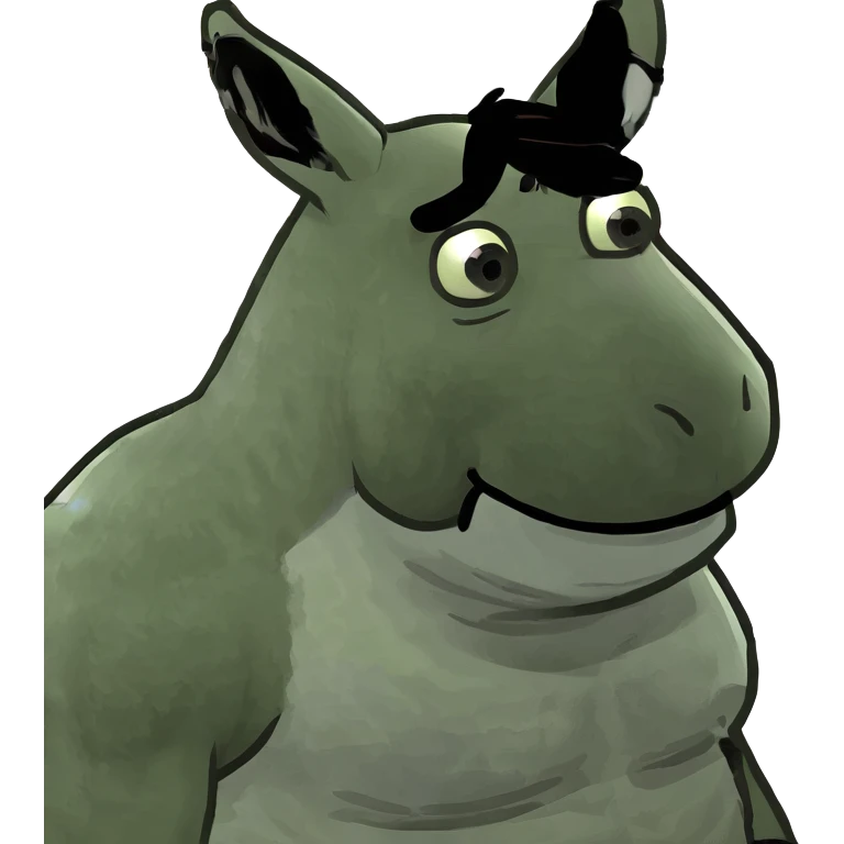 donkey with muscles emoji