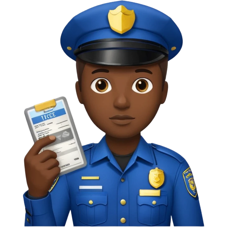 POLICÍA CON MULTA EN LA MANO emoji