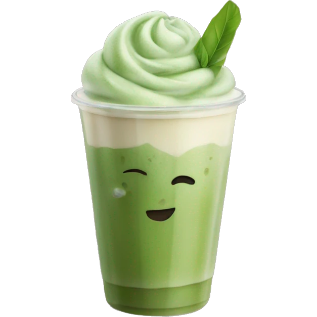 Iced matcha latte emoji