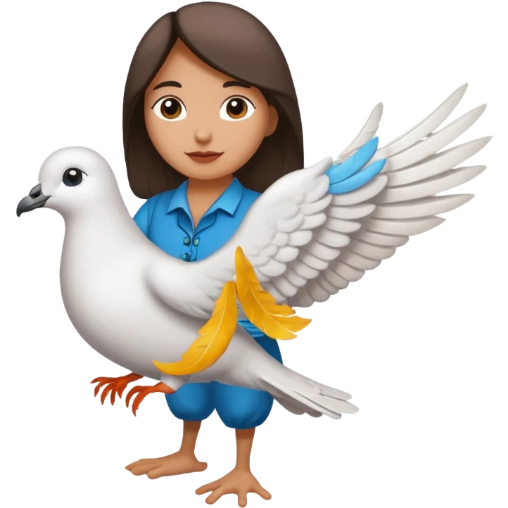 un peruano con cuerpo de paloma emoji