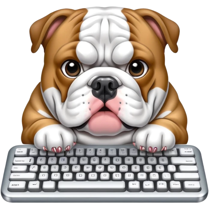 English bulldog computer emoji