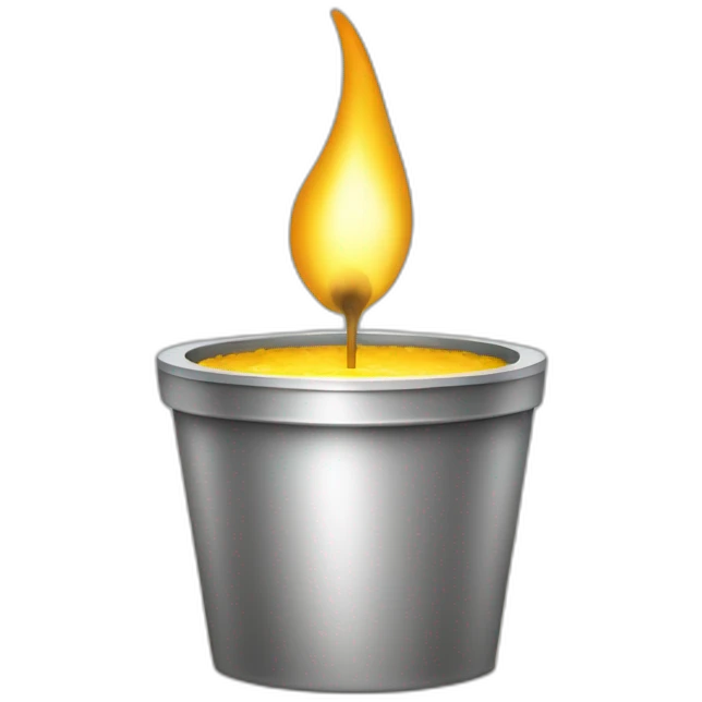 Une bougie dans un pot en or et argent emoji