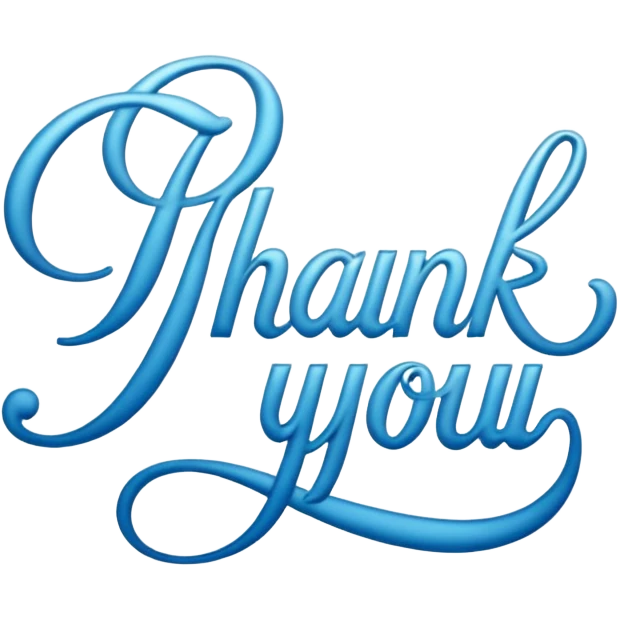 Words "no thank you" in cursive white letters emoji