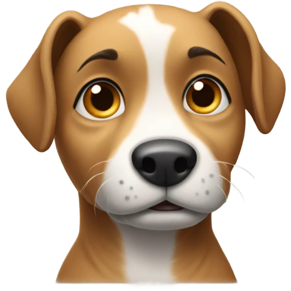 A disabled dog giving a middle finger ￼ emoji