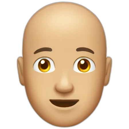 Shining bald head emoji
