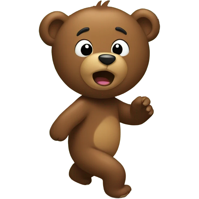bear pooing in the woods emoji