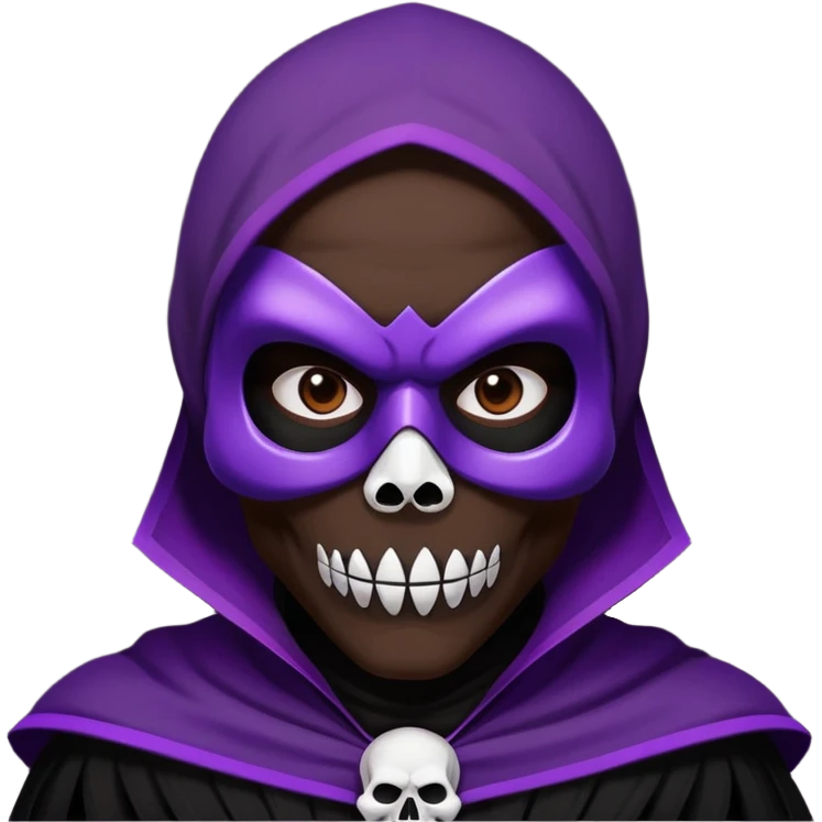🐦‍⬛🦹🌑💜🖤💀 emoji
