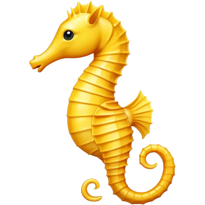 Seahorse all yellow just yellow emoji