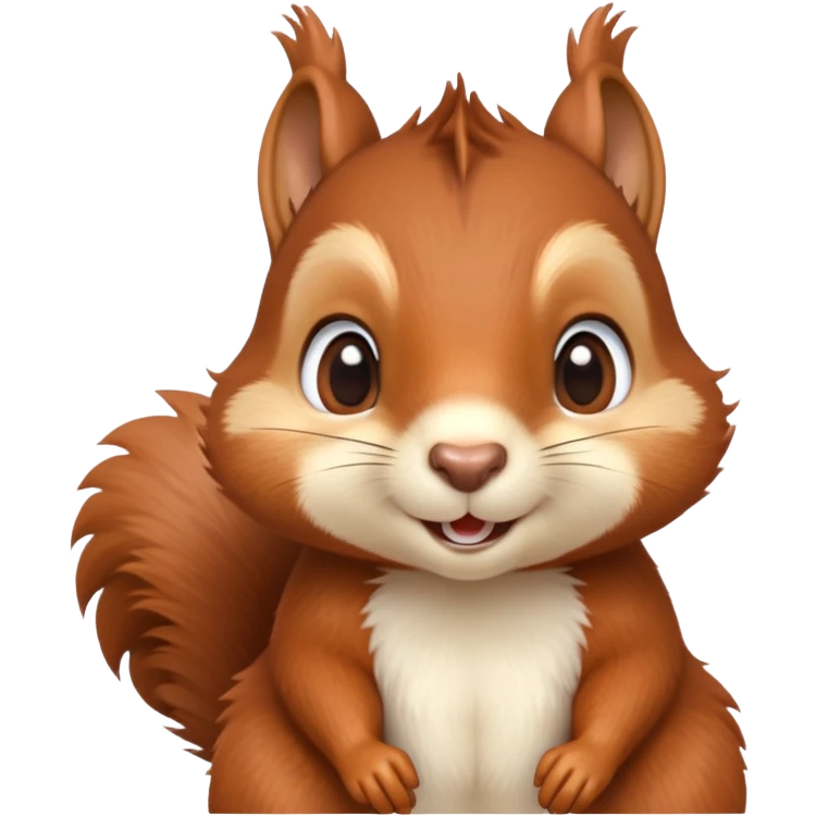 cinematic-cute-squirrel-portrait-emoji,-head-tilted-playfully-and-inquisitively,-featuring-a-fluffy,-vibrant-auburn-fur-with-a-delicate-cream-belly-and-a-bushy-tail,-round,-sparkling-eyes-filled-with-curious-mischief, emoji