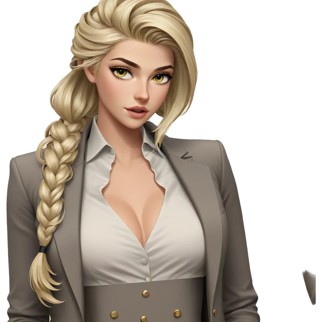 blonde girl in formal attire emoji