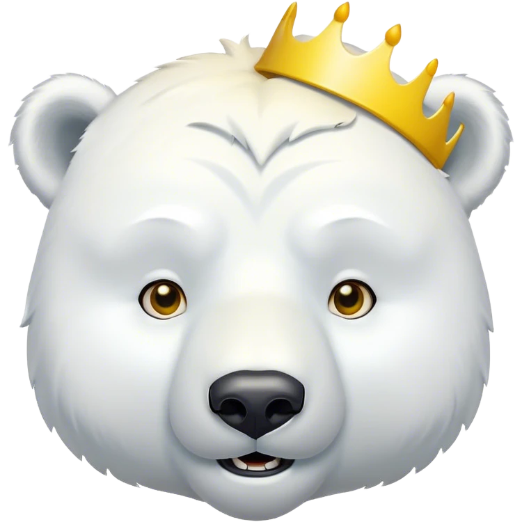 White polar bear with half open cartoony eyes and a yellow halo over his head emoji