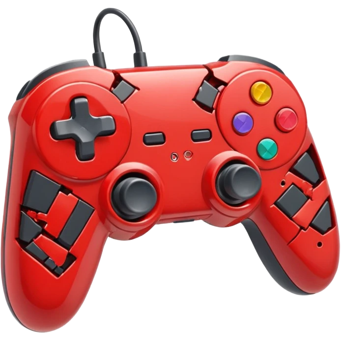 red game controller shattered emoji