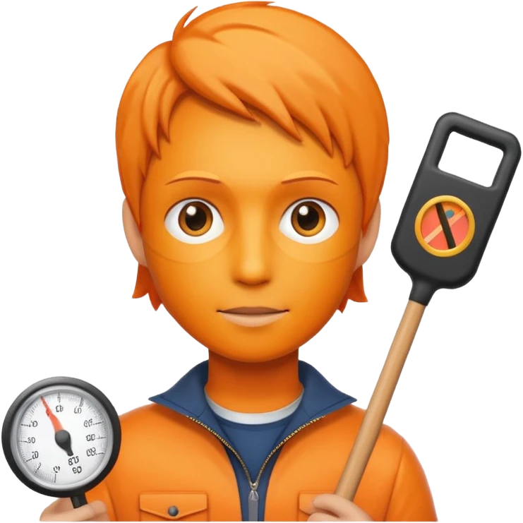 orange west person holding a meter stick emoji