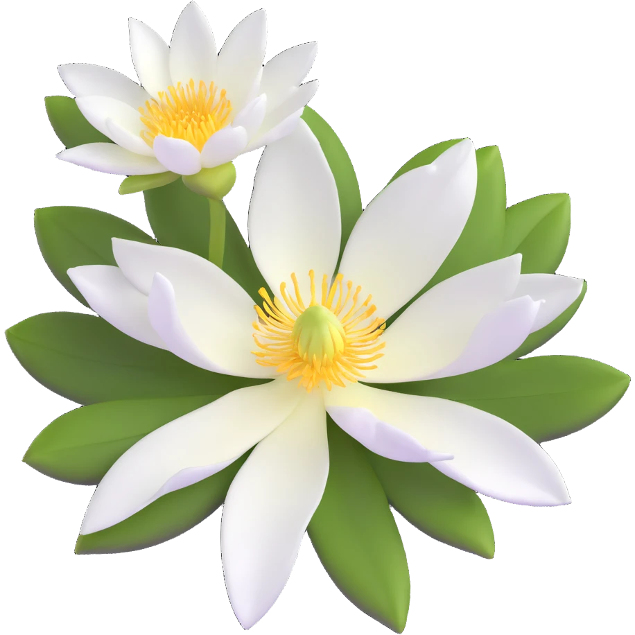 beautiful blooming epiphyllum flower with white petals emoji