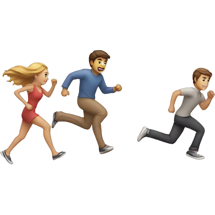 girl  chasing a guy emoji