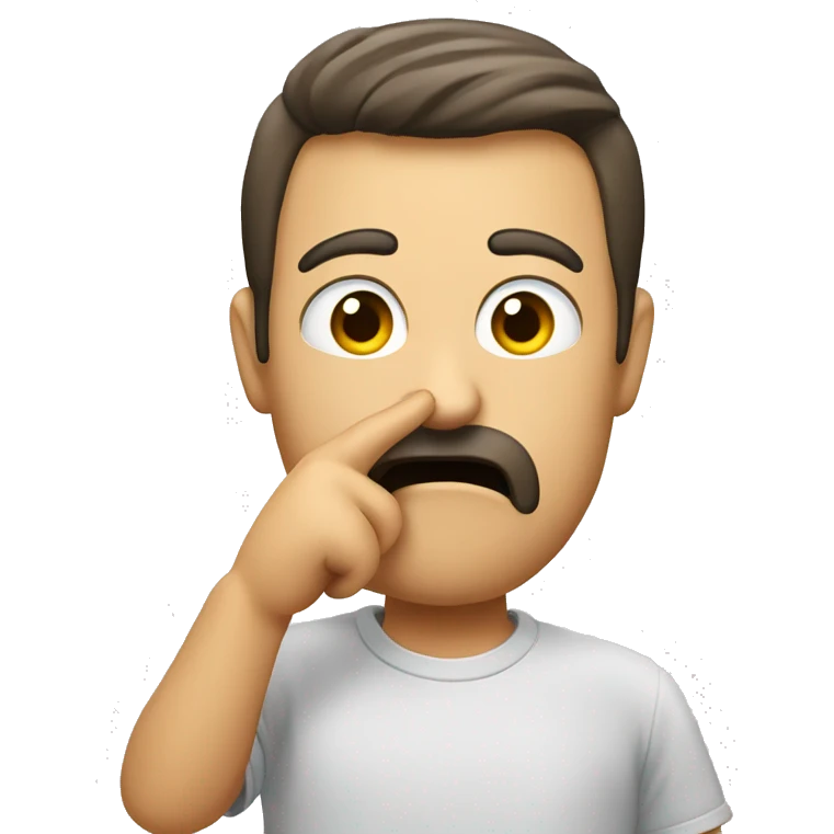 guy telling you to be quiet with finger in front of his mouth as a sign to be quiet emoji