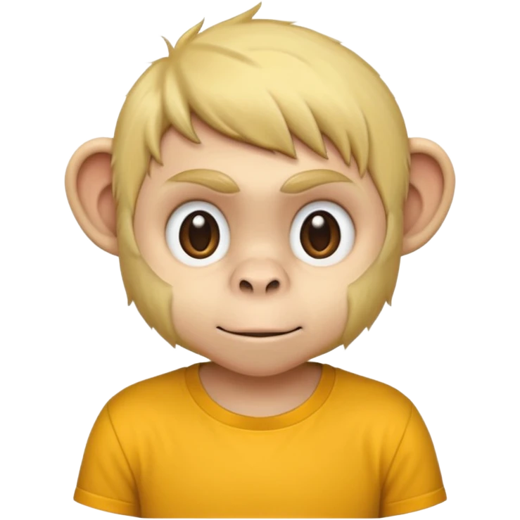 blonde monkey with shirt  emoji