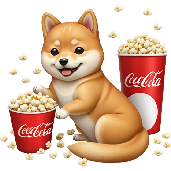 fais moi 20 emoji avec differente reaction avec un shiba inu, qui est mdr, qui pleure, qui mange, qui se roule, qui saute, qui mange du pop corn, qui boit un coca, qui dort les 4 pattes en l'air, et d'autre emoji