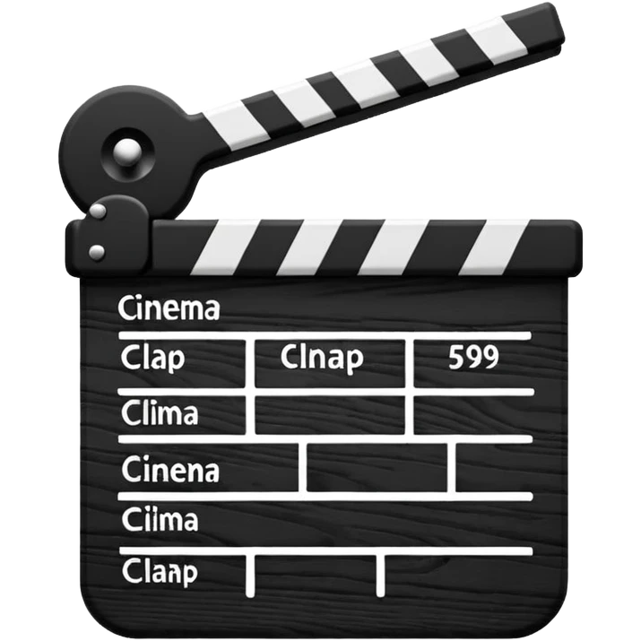 cinema clap (black and white) emoji
