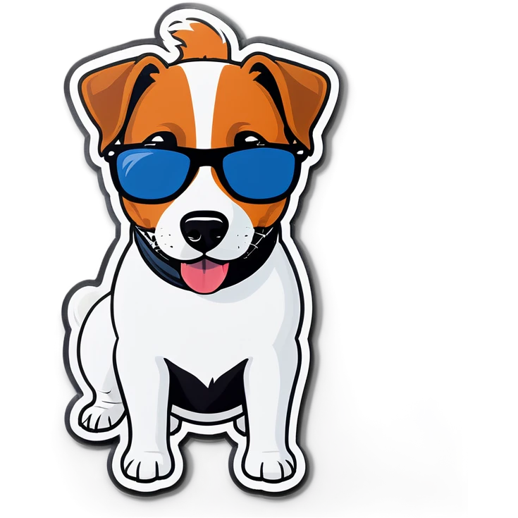 Jack Russell wearing sunglasses emoji