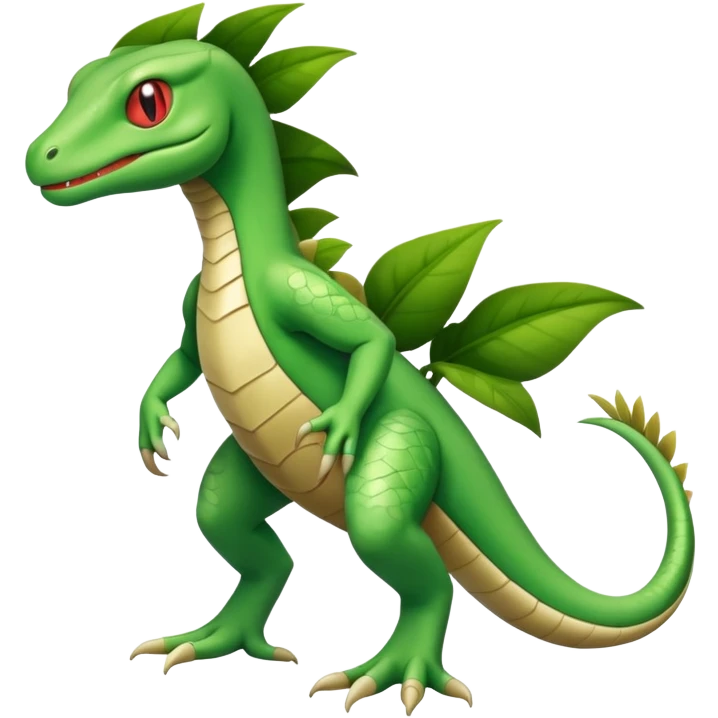 Grovyle-hybrid-Fakémon-creature (full body) emoji