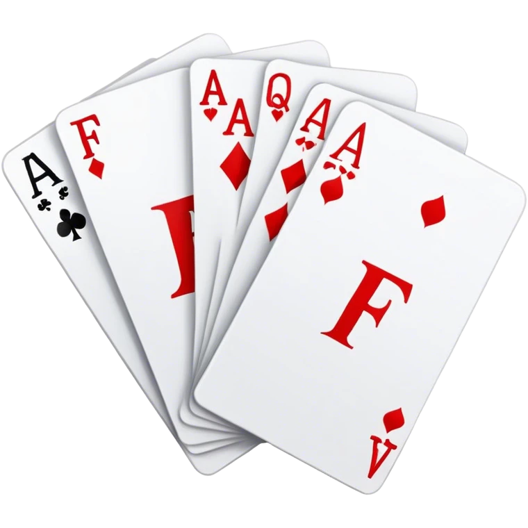 Deck of cards with an F on the front emoji