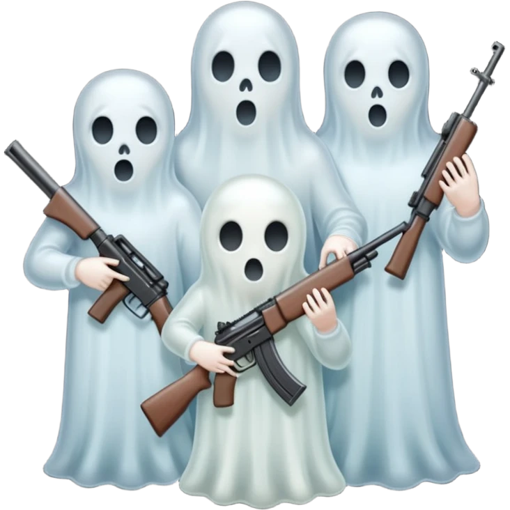 Fantasmas con un fusil emoji