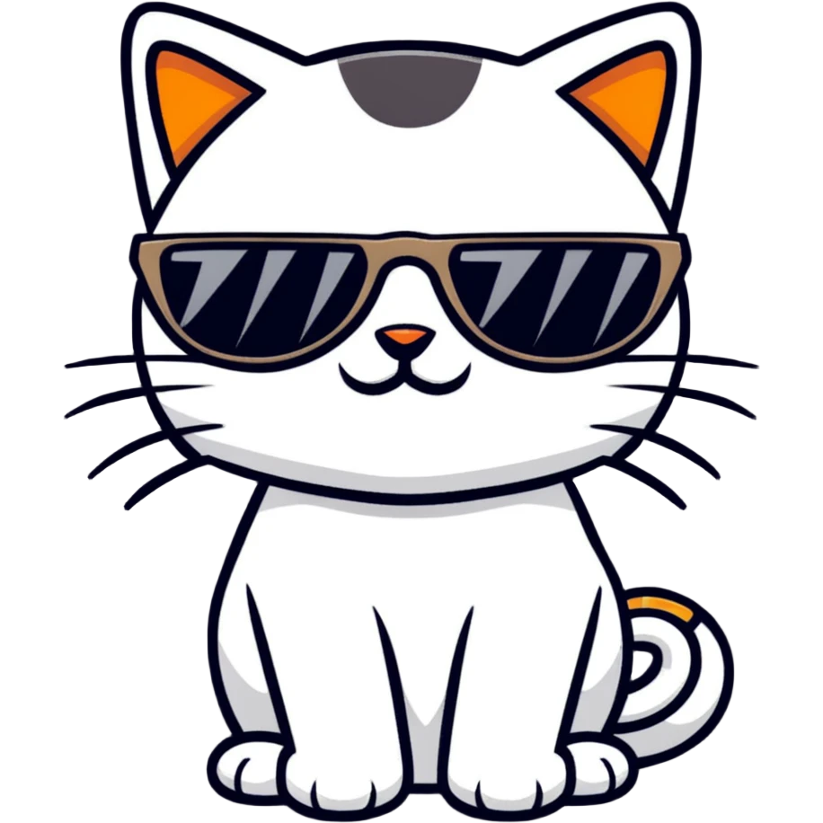 Cat with sunglasses emoji