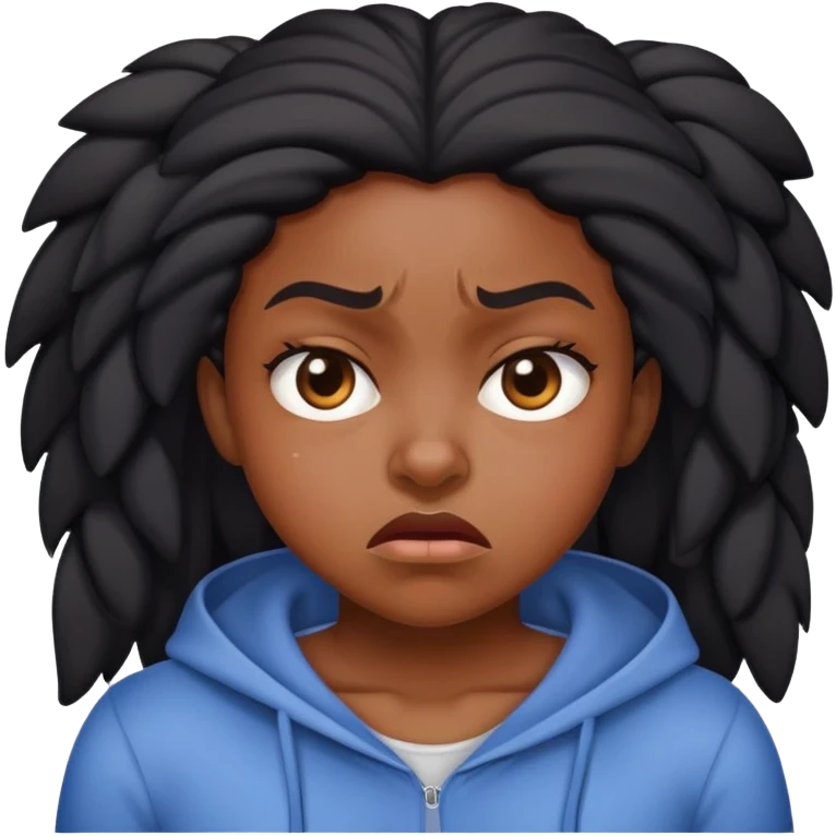 black girl irritated  emoji