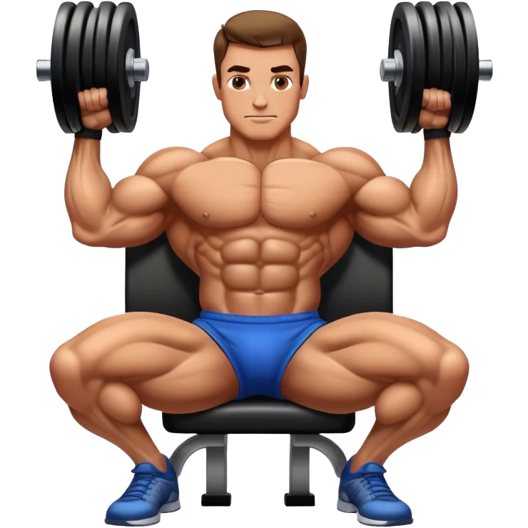 bodybuilder forearm on legs curl emoji