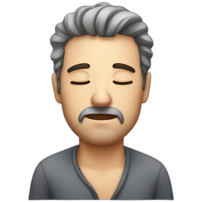 Man drowsy sleepy head emoji