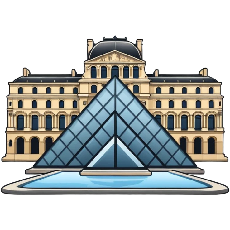 now u want a sticker black an white with louvre museum  emoji