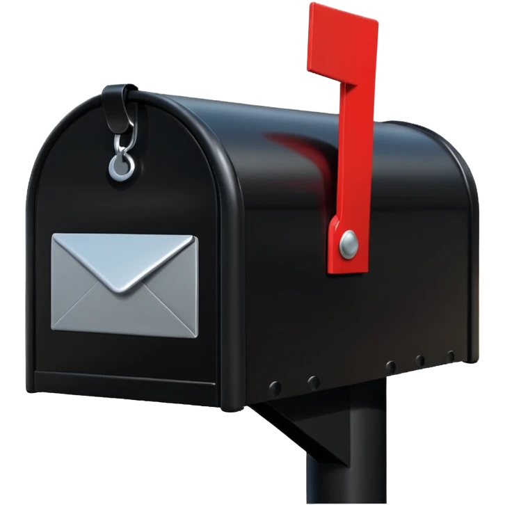 black unified mailbox №90210 on black post emoji