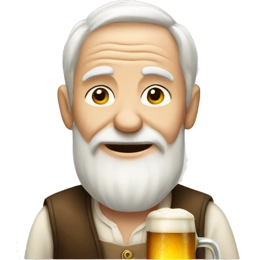 old man with beer emoji