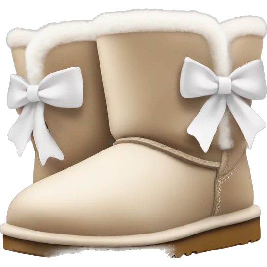 ugg boots with a white bow  emoji