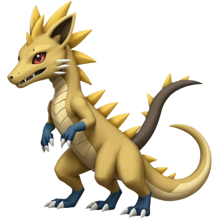 Salandit-Marowak-Manectric-Zeraora-Fakémon-hybrid-creature (full body)  emoji