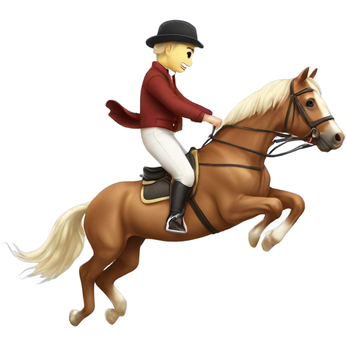 Jumping horse cute  emoji