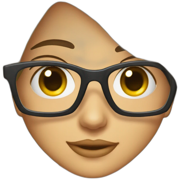 Cara morena con gafas  emoji