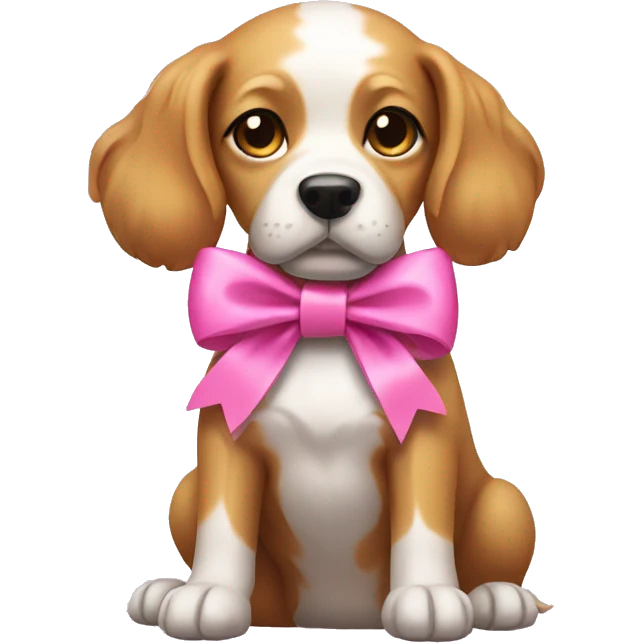 dog with a pink bow emoji