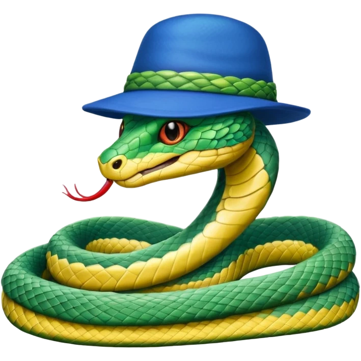 snake with blue hat emoji